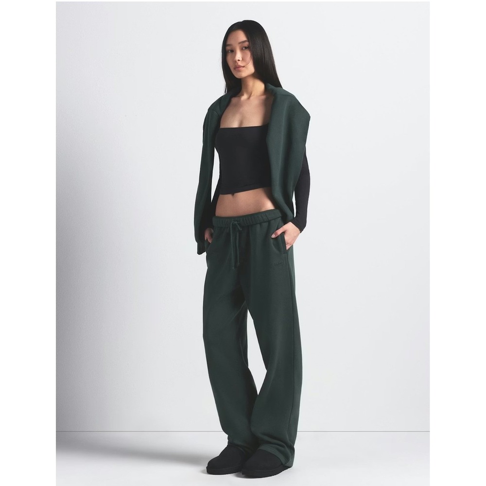 SKIMS‎ Cotton Fleece Classic Straight Leg Pant Spruce Green Size S